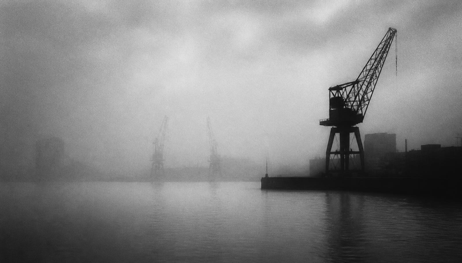Copenhagen harbour in morning mist